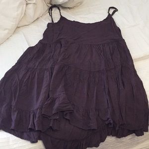 Maroon and light pink polka dot dress